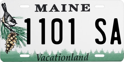 ME license plate 1101SA