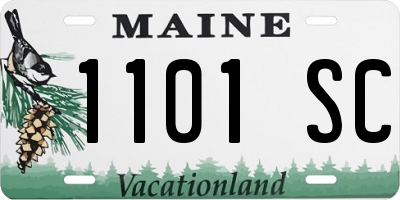 ME license plate 1101SC