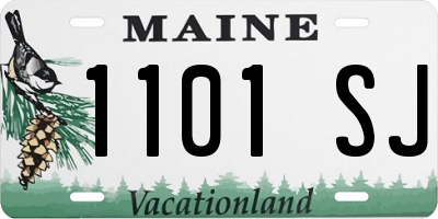ME license plate 1101SJ