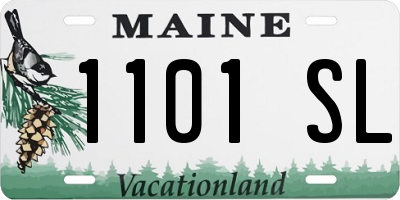ME license plate 1101SL