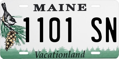 ME license plate 1101SN