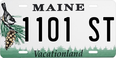 ME license plate 1101ST