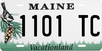 ME license plate 1101TC