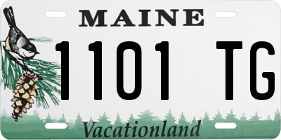 ME license plate 1101TG