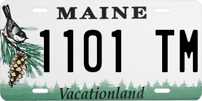 ME license plate 1101TM