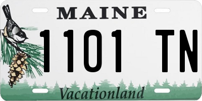 ME license plate 1101TN