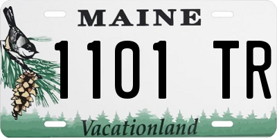 ME license plate 1101TR