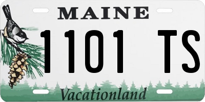 ME license plate 1101TS
