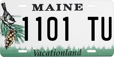 ME license plate 1101TU