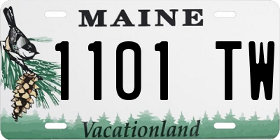 ME license plate 1101TW
