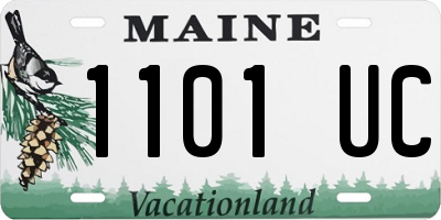 ME license plate 1101UC