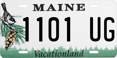 ME license plate 1101UG