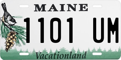 ME license plate 1101UM