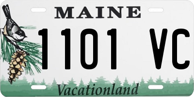 ME license plate 1101VC