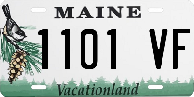 ME license plate 1101VF