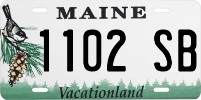 ME license plate 1102SB