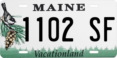 ME license plate 1102SF
