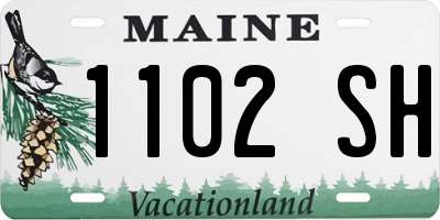 ME license plate 1102SH