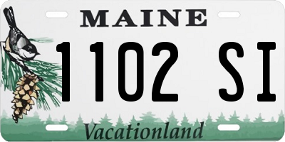 ME license plate 1102SI