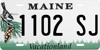 ME license plate 1102SJ