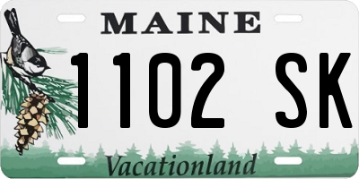 ME license plate 1102SK