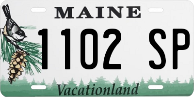 ME license plate 1102SP