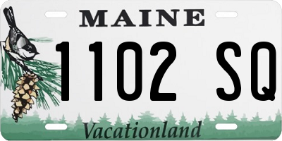 ME license plate 1102SQ