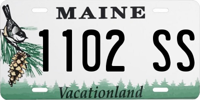ME license plate 1102SS