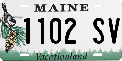 ME license plate 1102SV