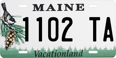 ME license plate 1102TA