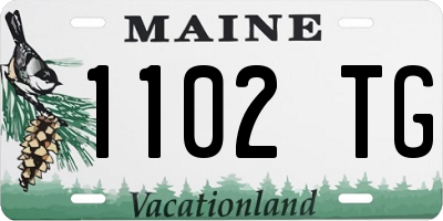 ME license plate 1102TG