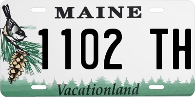 ME license plate 1102TH