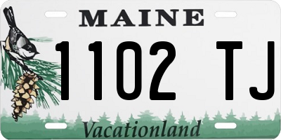 ME license plate 1102TJ