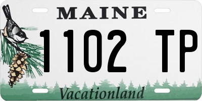 ME license plate 1102TP