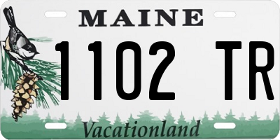 ME license plate 1102TR