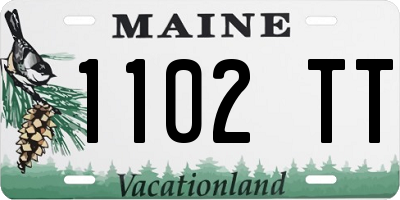 ME license plate 1102TT