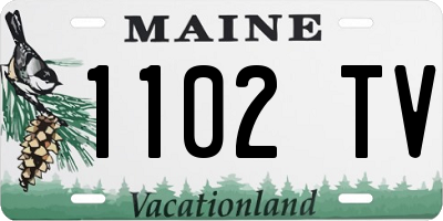 ME license plate 1102TV
