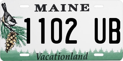 ME license plate 1102UB