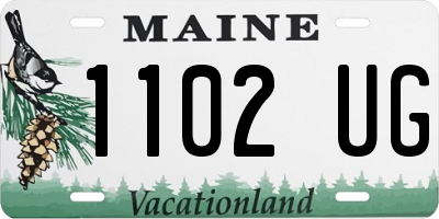 ME license plate 1102UG