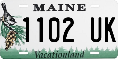 ME license plate 1102UK