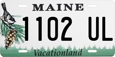 ME license plate 1102UL