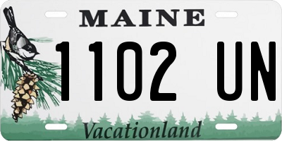 ME license plate 1102UN