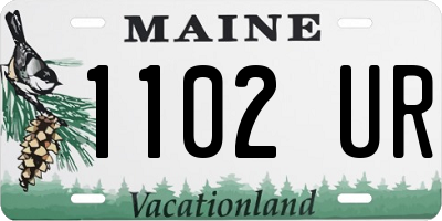 ME license plate 1102UR