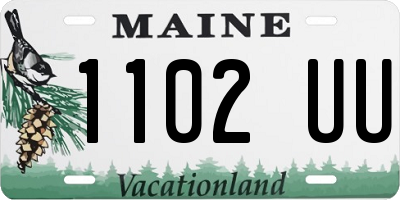 ME license plate 1102UU