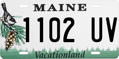 ME license plate 1102UV