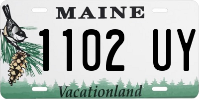 ME license plate 1102UY