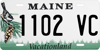 ME license plate 1102VC