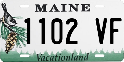 ME license plate 1102VF