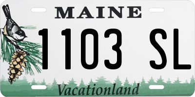 ME license plate 1103SL