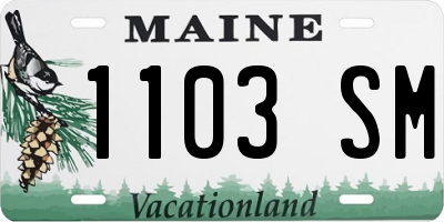 ME license plate 1103SM